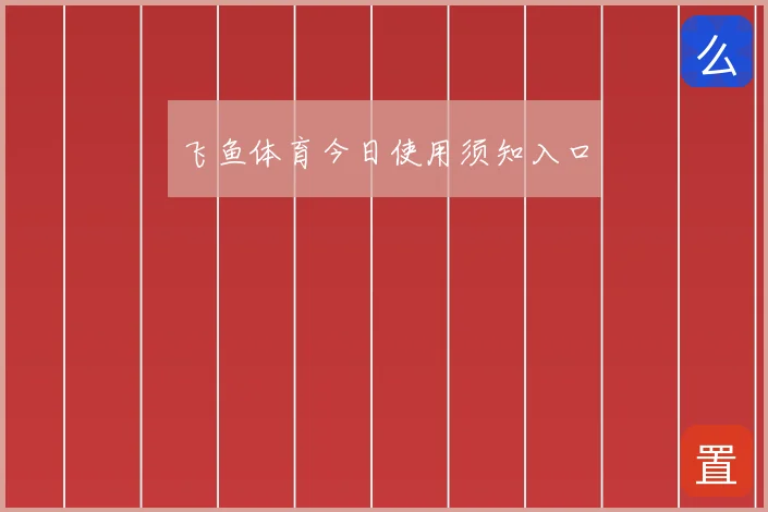 飞鱼体育今日使用须知入口